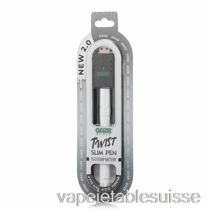 Vape Suisse Ooze Slim Twist Pen 2.0 Flex Temp Batterie Fantôme Blanc